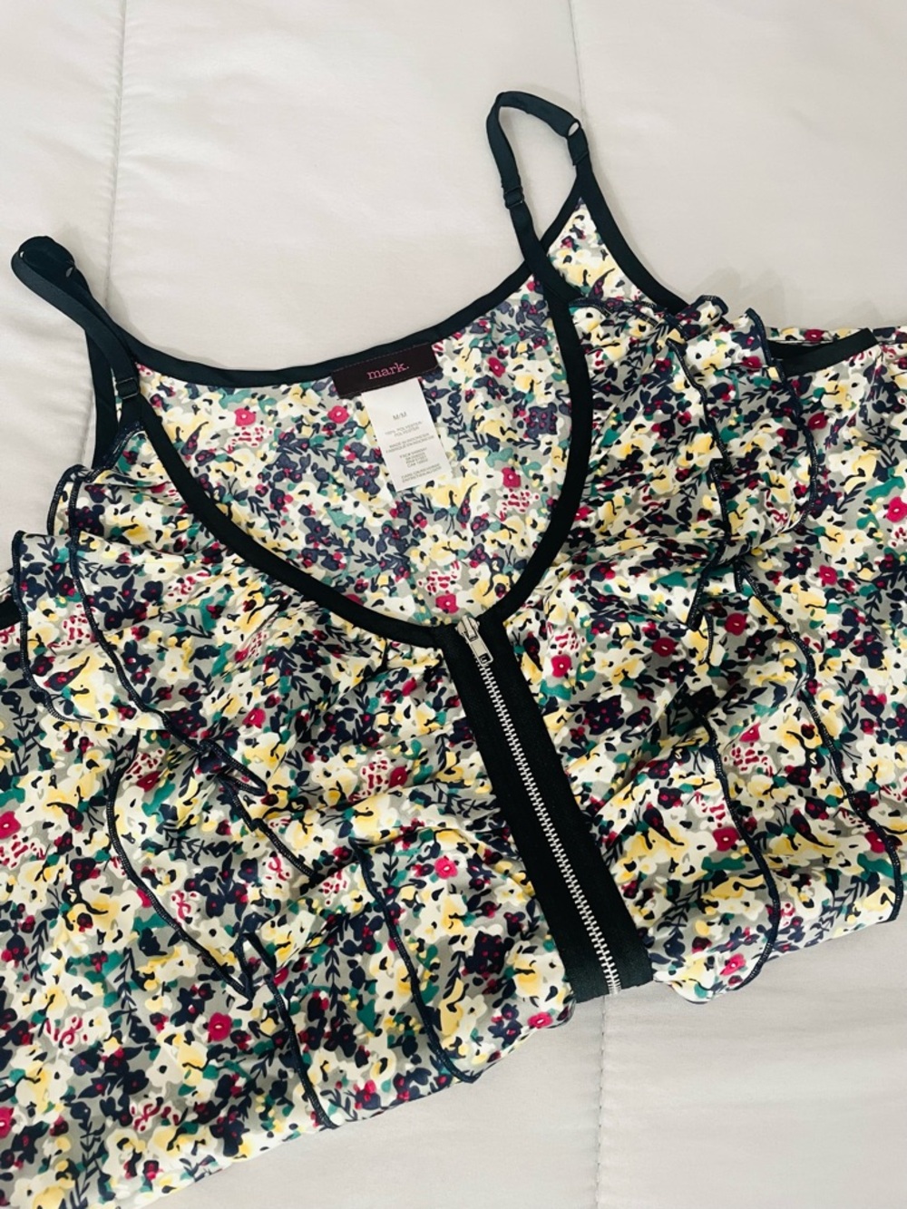 Mark. Floral Zipper Camisole Top